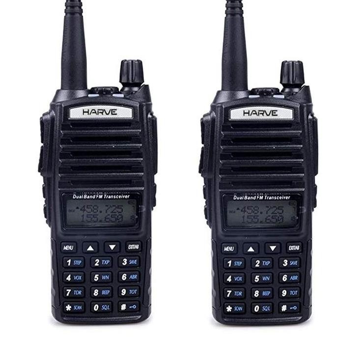 Murah Harve 2Unit Handy Talky Komunikasi Harve 88 Hitam Antena Ht
