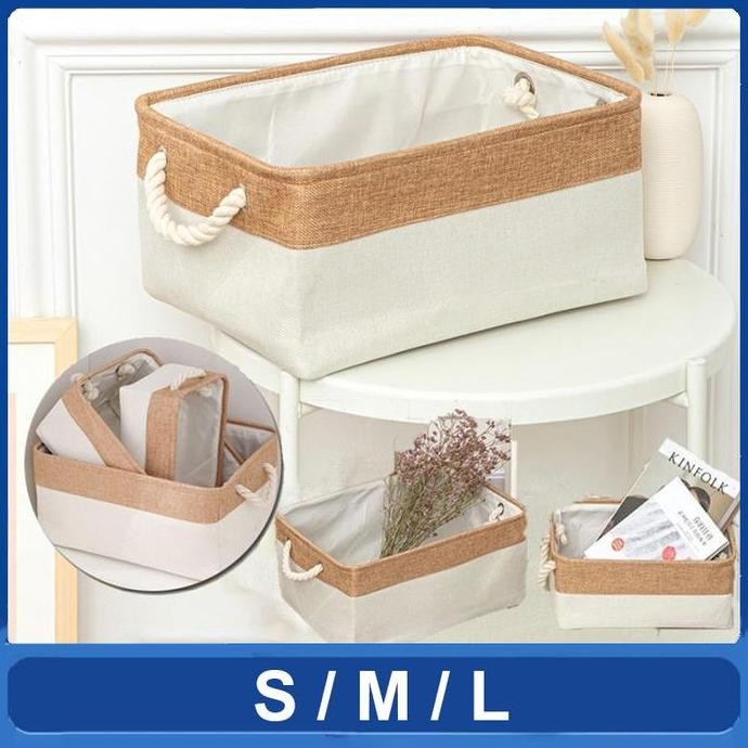 

Terlaris Kotak Penyimpanan Storage Box Keranjang Lipat Organizer Mini Basket Kotak Penyimpanan