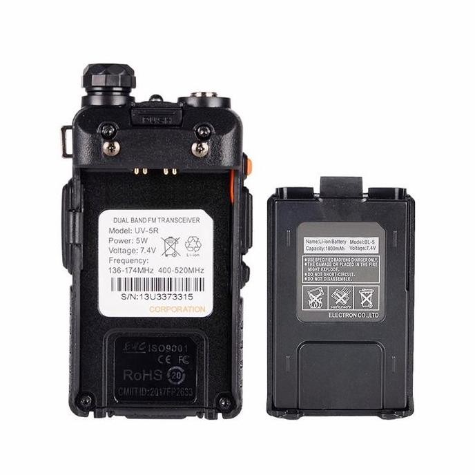 Murah (Cod) Ht Merodith Uv5R Walkie Talkie Dual Band 5W 128Ch Uhf+Vhf Handy Talkie Luar Ruangan Walk