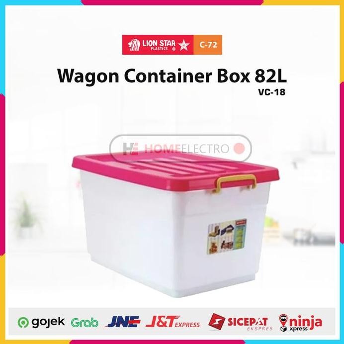 

Terlaris Lion Star Wagon Container Box 82 Liter Vc-18 Kotak Penyimpanan