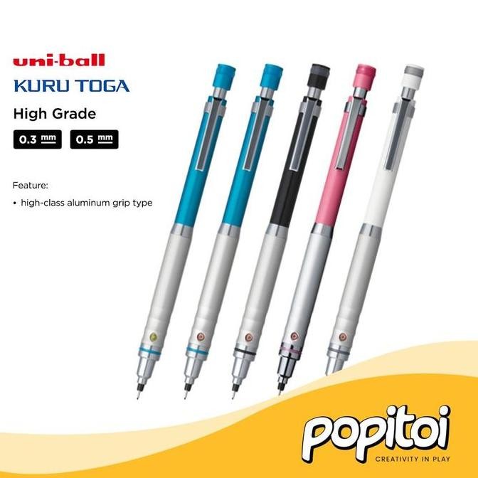 

BEBAS ONGKIR - UNI Kuru Toga High Grade Model Mechanical Pencil 0.3 0.5 mm Pensil Mekanik Kurutoga