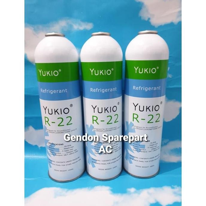 Yukio R22 Refrigerant Freon Ac Kaleng R 22 Isi 1Kg