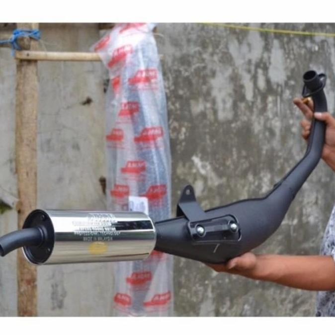 KNALPOT AHM SATRIA 2 TAK SATRIA HIU AHM ASLI MALAYSIA