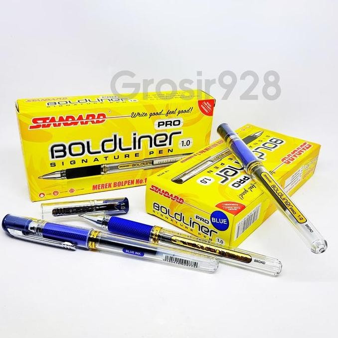 

(Per 12) Pen/ Pulpen Gel 1.0 Standard Bold Liner PRO Blue