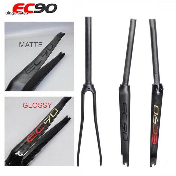 TERBARU - fork carbon rimbrake EC90 700c 700 rim u brake roadbike rb rigid mosso