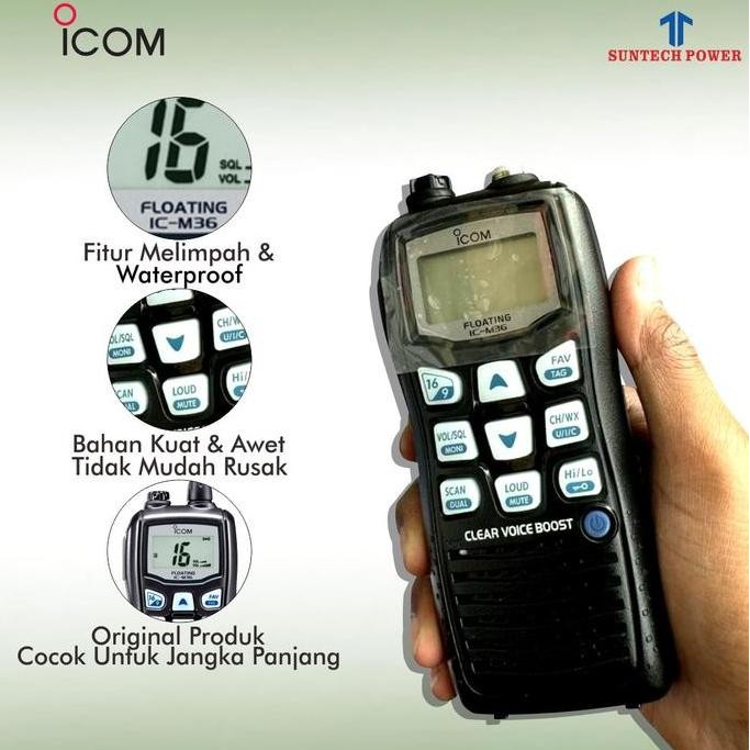 Murah Radio Komunikasi Ht Ic-M36 Merk Icom Vhf Marine Transceiver