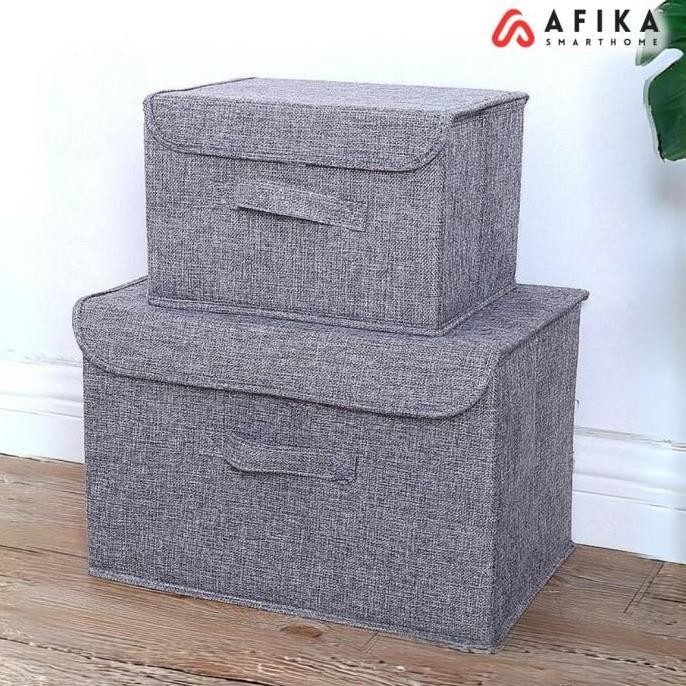 

Terlaris Storage Box Organizer Kain Kotak Tempat Susun Baju Pakaian Bag Lemari