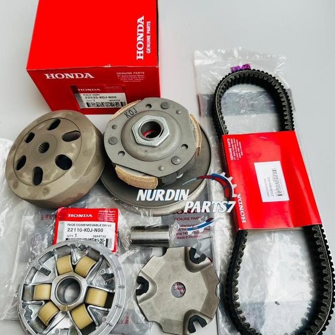Paket CVT Komplit Pully Aasy + Rumah Roller + Vanbelt Genio Beat New LED Beat Deluxe Scoopy New Beat