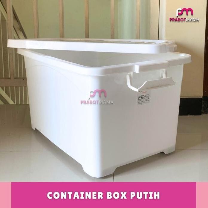

Terlaris Container Full Putih 45 & 60L - Prabotmama / Box Roda / Kotak Penyimpanan Besar / Container Box
