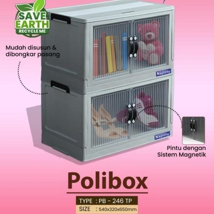 

Terlaris Napolly Polibox 246 Susun 2/Storage Box Lipat Folding Container Box Li