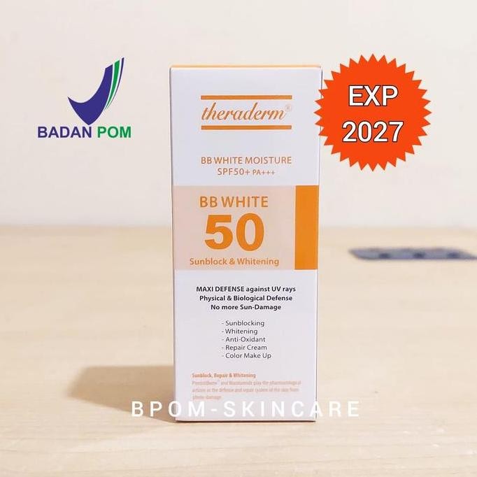 TERMURAH - Theraderm BB White Moisture SPF50 Whitening Sunblock Cream from Korea