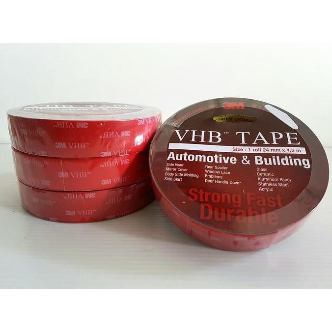 

Promo Double Tape/Perekat 3M VHB 24mm x 4.5m Merah Original COD