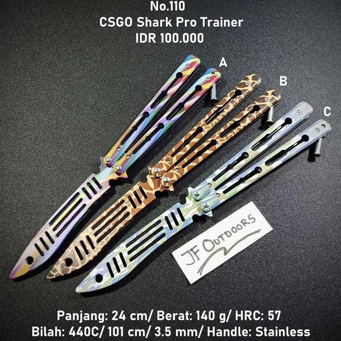 TERLARIS - Balisong Butterfly Knife CSGO Shark Pro Trainer