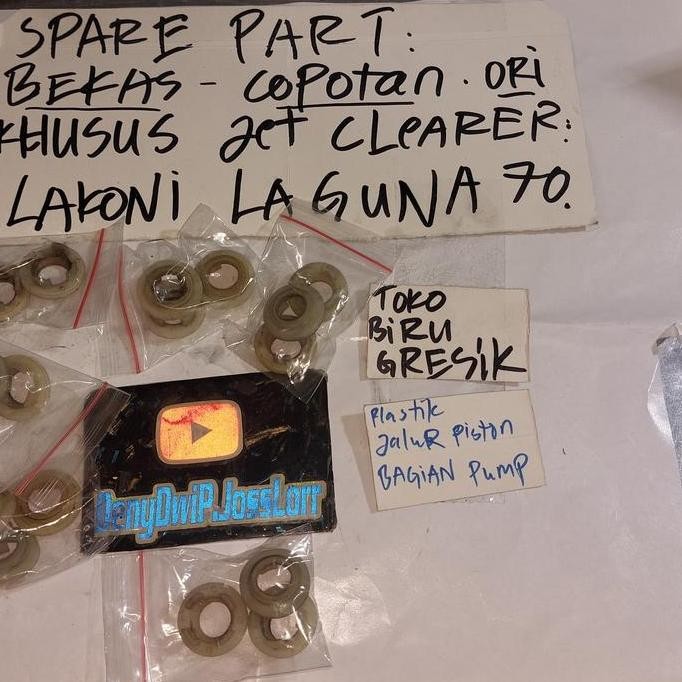bekas copotan sparepart. khusus jet cleaner lakoni laguna 70. BAGIAN PLASTIK JALUR PISTON SET