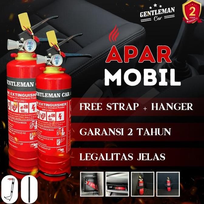 Premium APAR Mobil 0.5Kg & 1Kg Gentleman Car Tabung Pemadam Racun Api Portable