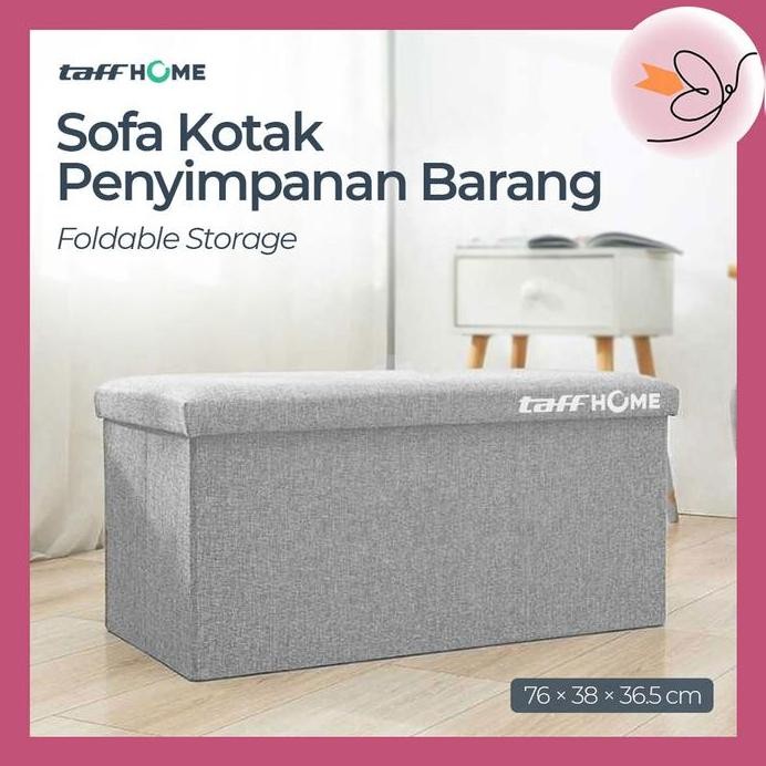 

Terlaris Taffhome Sofa Kotak Penyimpanan Barang Besar Storage Box 76 X38 X38