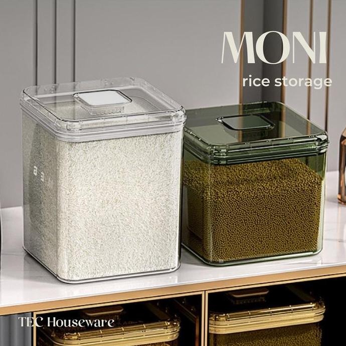 

Terlaris TecMoni Rice Organizer Kotak Penyimpanan Beras Storage Box Serbaguna Penyimpanan Beras Anti Kutu Kontainer Makanan Serbaguna Kotak Wadah Dispenser Tempat Beras Transparan