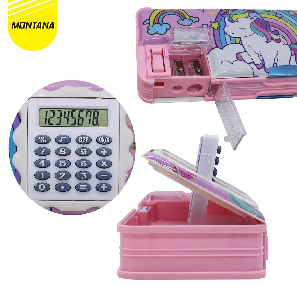 

MONTANA KOTAK PENSIL KALKULATOR 20X8 CM PENCIL CASE CALCULATOR STUDY SET TEMPAT ALAT TULIS 102-1
