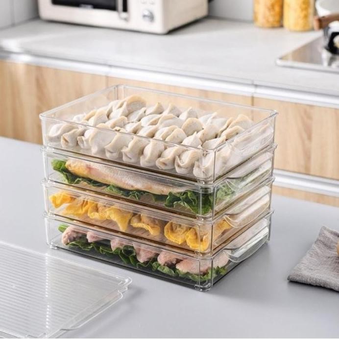 

Terlaris The Home Edit Fridge Storage Box With Lid / Kotak Penyimpanan Transparent