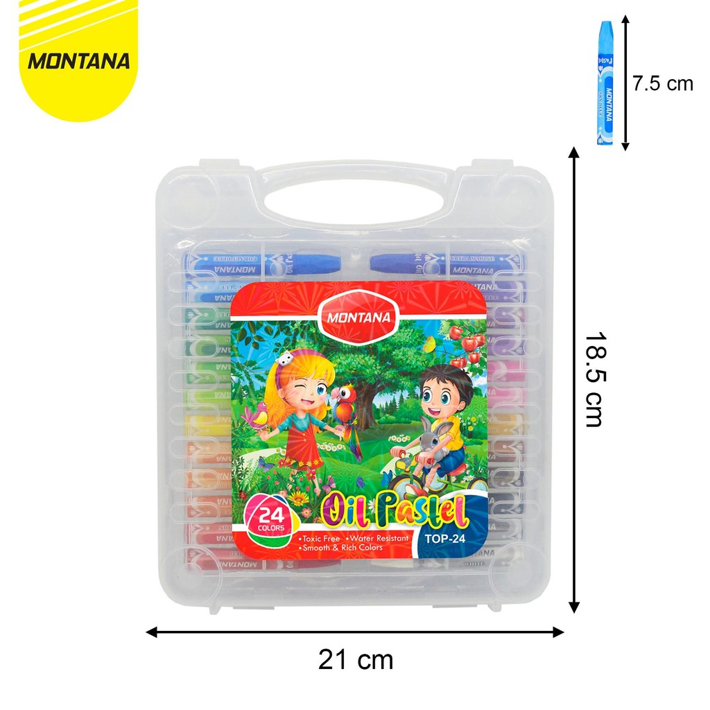 

MONTANA OIL PASTEL KRAYON MINYAK 24 WARNA WATER RESISTANT ALAT MEWARNAI TOP24B