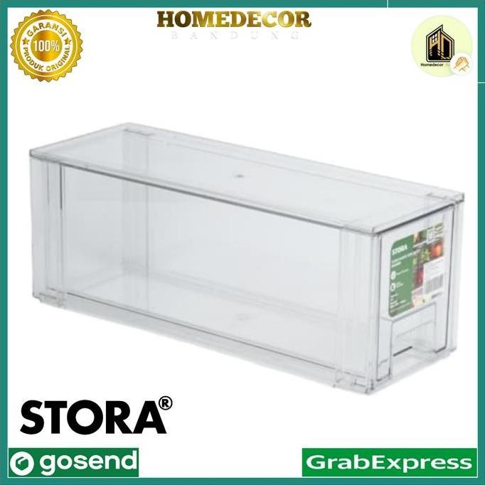 

Terlaris Stora 35X12.5X13.5 Cm Laci Penyimpanan Plastik Slim - Clear / Clear Plastic Slim Drawer