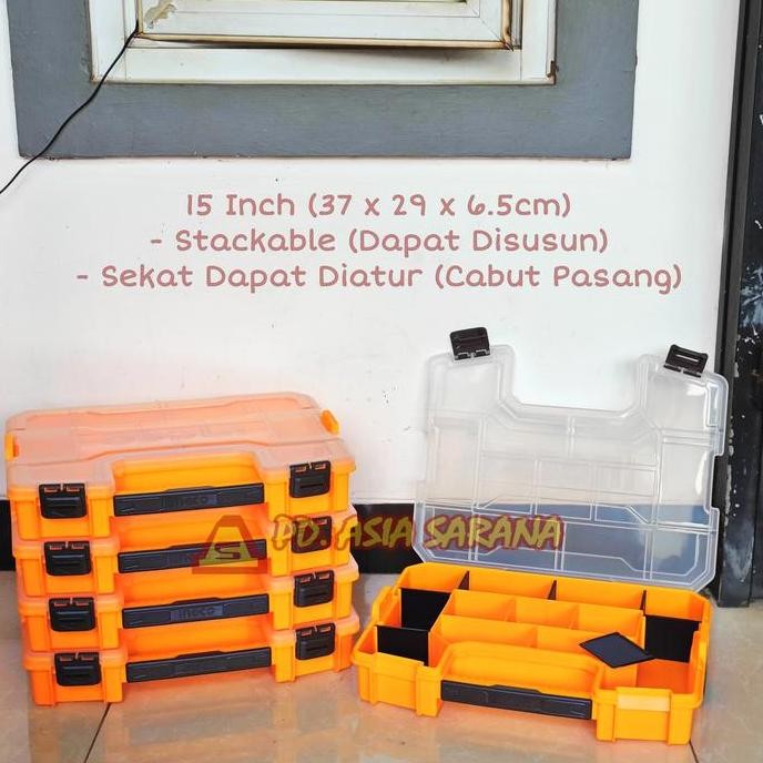 

Terlaris Stackable Box 15" Inch Kotak Susun Ingco Pbx1511 Organizer Storage Pvc