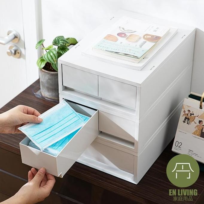 

Terlaris En Living Lengthways 2 Drawer Storage Box / Laci / Kotak Penyimpanan