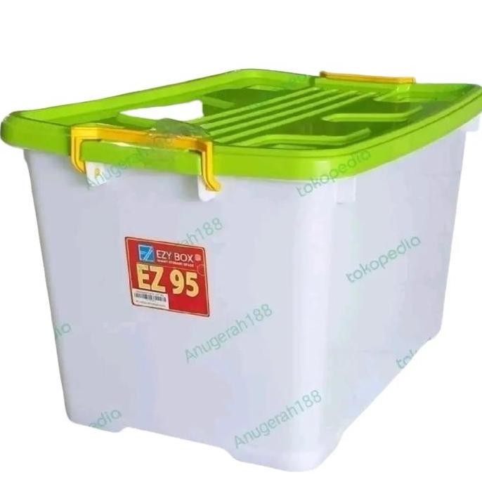 

Terlaris Container Ezy Box 95 Liter Merk Vindo / Kotak Penyimpanan Barang Multi Storage Box. Plastik