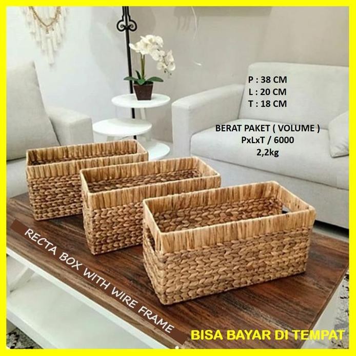 

Terlaris Box Anyaman Serbaguna / Tempat Penyimpanan / Keranjang / Storae Box