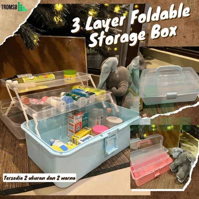 

Terlaris Tromso Kotak Boks Penyimpanan 3 Tingkat Multifungsi/3Layer Storage Box