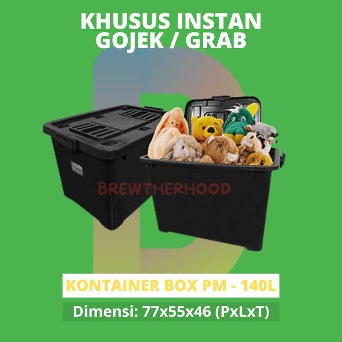 

Terlaris Kontainer Box 140L + Roda / Container Box Jumbo Serbaguna / Storage Box Multifungsi