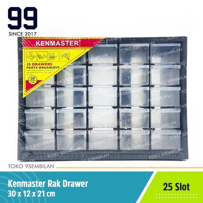 

Terlaris Kenmaster Rak Drawer Kotak Susun 25 Slot - Part Organizer