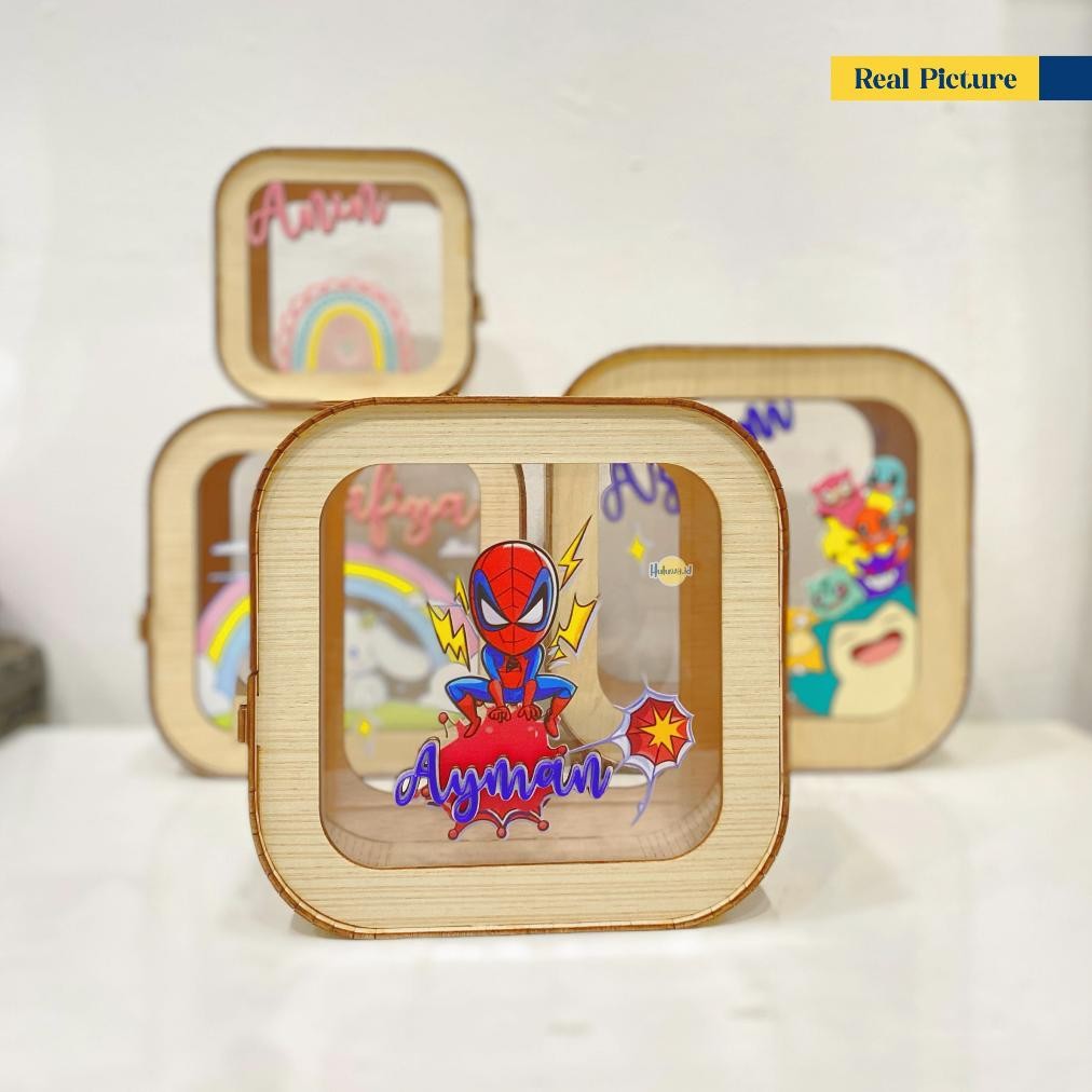 Celengan Anak Aesthetic / Souvenir Ulang Tahun Anak / Celengan Anak Custom / Hampers Ulang Tahun