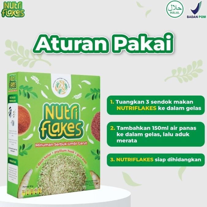 

(Expert) Nutriflakes Paket 1 Box Sereal Umbi Garut Solusi Maag dan Asam Lambung