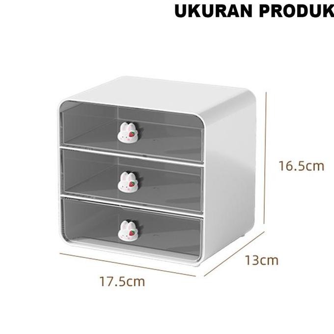 

Terlaris Kotak Penyimpanan Laci Susun Multifungsi Plastik Desktop Drawer Storage Dd015 Putih Pink