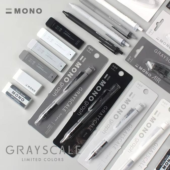 

Tombow Mono Grayscale Series Mono Graph Lite Mono Eraser Mono Air Correction Tape Black White Colors Pensil Mekanik Penghapus Pita Koreksi 0.5mm Limited Edition