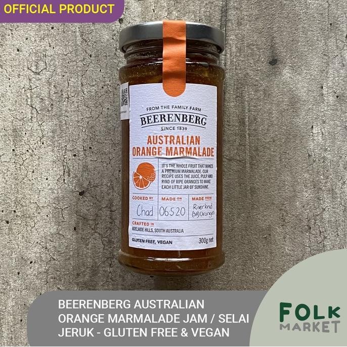

(Expert) BEERENBERG Australian Orange Marmalade Jam / Selai Jeruk - Gluten Free