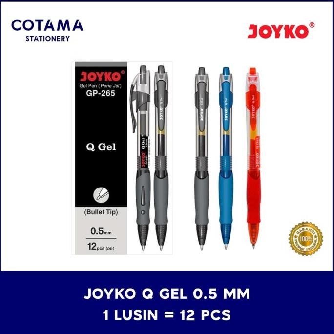 

Pulpen Joyko GP-265 Q Gel 0.5 mm - 1 lusin isi 12 pcs
