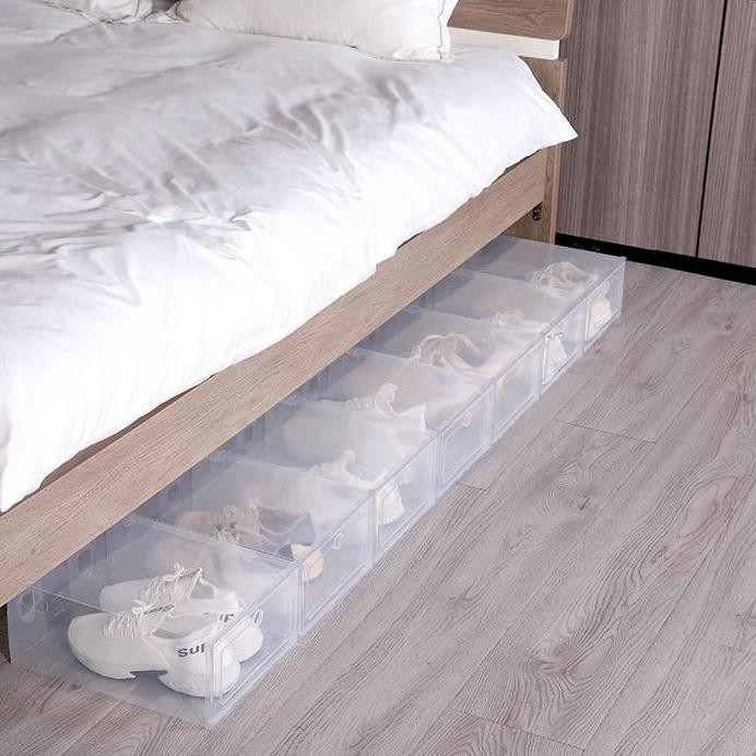 

Terlaris Ssw Kotak Sepatu Plastik Organizer Shoe Box Dustproof 6 Pcs - Aj001 - Transparent Penyimpanan