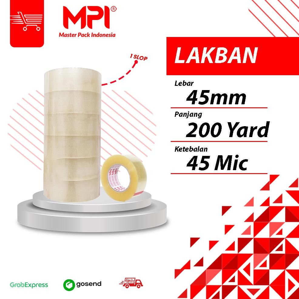 

1 SLOP [ 6 PCS ] LAKBAN BENING - LAKBAN COKLAT 45MM X 200 YARD MASTER PACK INDONESIA AST
