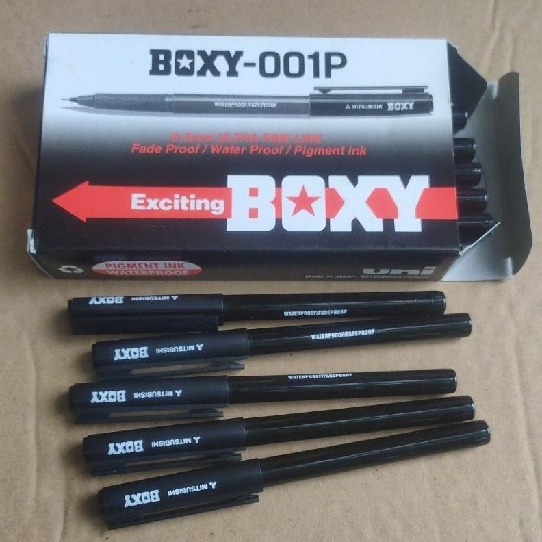 

Pulpen BOXY-001P 0.3mm Ultra Fine Line Fade Proof / Water proof 1 Lusin