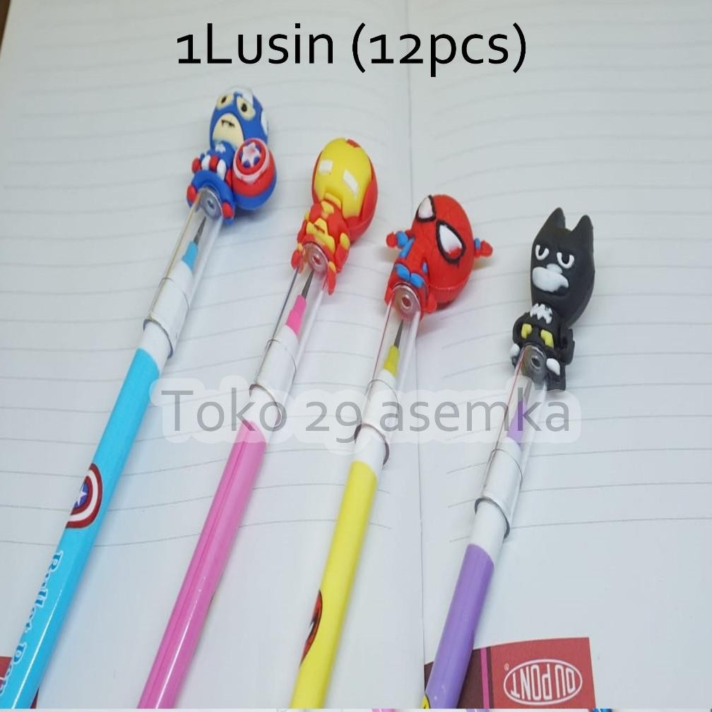

12PCS PENSIL SUSUN AVNGERS SELUSIN PENSIL SUSUN AVENGERS KARAKTER BENSIA PELURU REFILL BISA ISI ULANG KARAKTER UNIK MURAH PERLENGKAPAN SEKOLAH