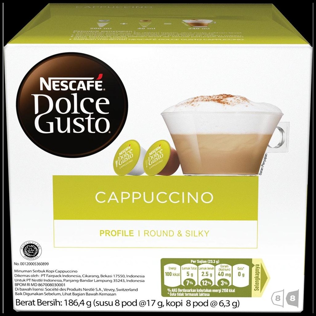 

Ready Nescafe Dolce Gusto Cappuccino 12 Capsule | Coffee Kapsul Kopi {Terlaris|Best Seller}