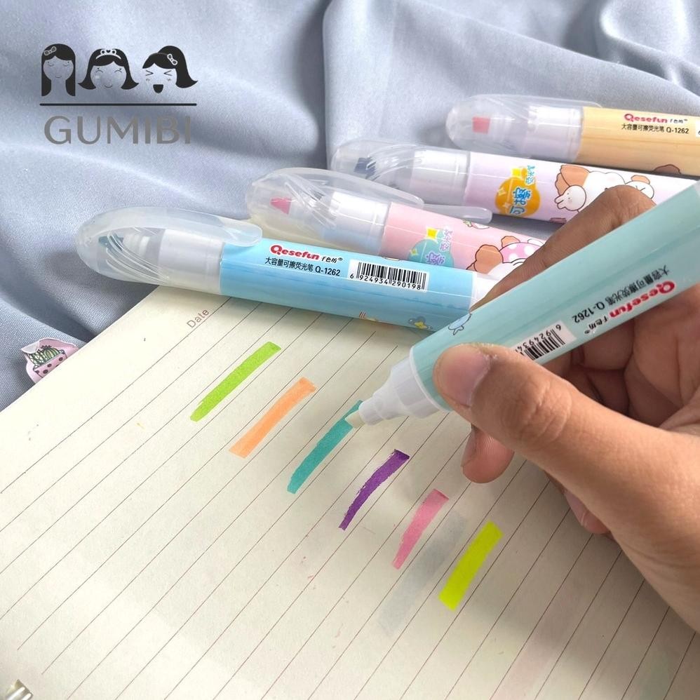 

STABILO HAPUS SATU SISI ERASABLE HIGHLIGHTER UNIK LUCU SATU SET ISI 6 PCS