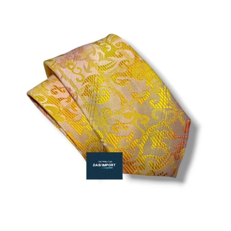 sfI Dasi Panjang Pria Motif Batik Maroon Dasi Kantor Dasi Seragam Batik Pria Wanita AST