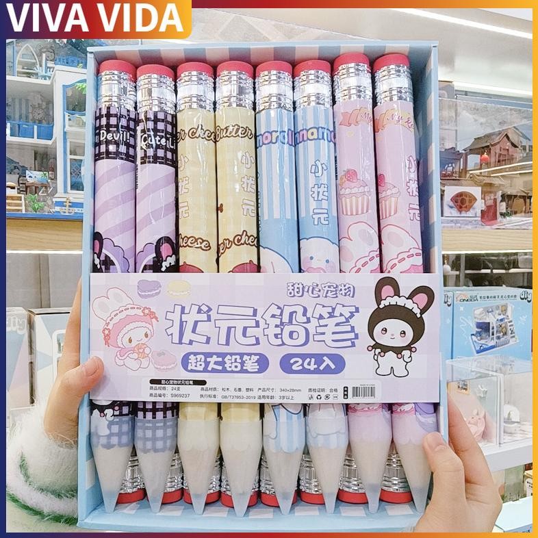 

Pensil besar baru kartun lucu pensil pensil pensil jumbo kreatif Hadiah Sekolah Anak-Anak