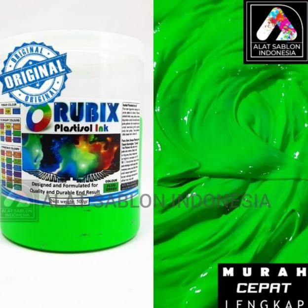 

TINTA SABLON PLASTISOL RUBIX HIJAU STABILO FLO GREEN 500GR