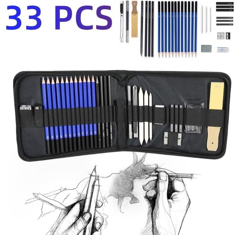

Sketch Pensil Pisau Penghapus dan Pensil 33PCS/et Sketch Pencil Pisau Penghapus dan Pensil Gambar untuk Keperluan Sekolah Pencil Drawing Set