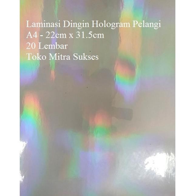 

Lembaran Laminasi Dingin Hologram isi 20 Lembar AST
