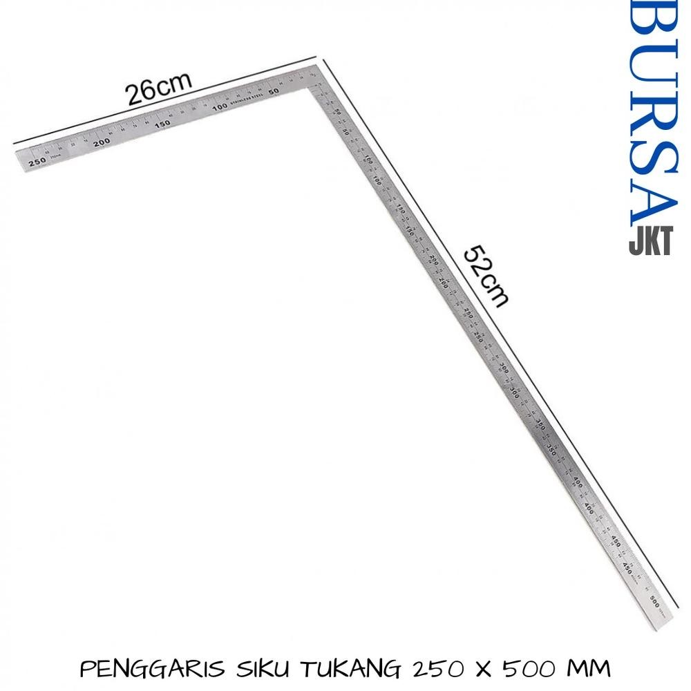 

PENGGARIS SIKU 90 DERAJAT STAINLESS STEEL 50 CM ALAT PERTUKANGAN DUA SISI PRESISI AST